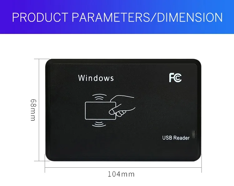 1 RFID 125KHz Reader USB port Proximity Sensor Smart 13.56MHz IC Contactless Card Reader no drive issuing device USB for Access Control