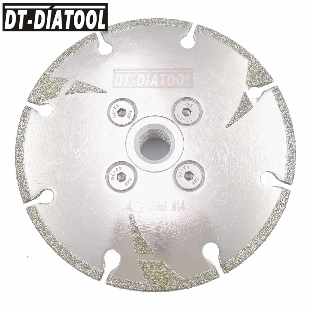 DT-DIATOOL Dia 105/115/125 мм Гальванизированный усиленный алмазный режущий дисковый пильный диск M14 резьба мраморная гранитная огранка заточенное лезвие