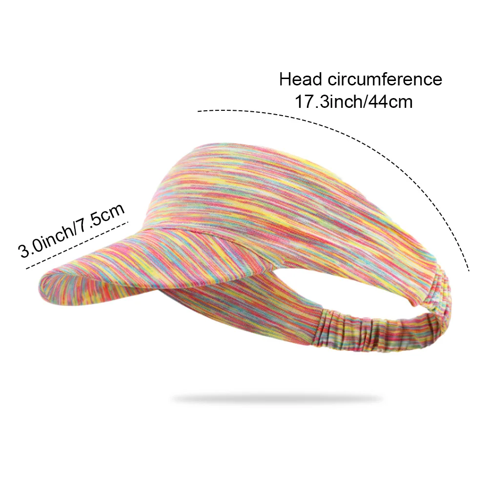 Portable Sun Visor Sports Cap Women Men Adjustable Quick Dry Golf Tennis Hat Lightweight Tie Dye Outdoor Sunscreen