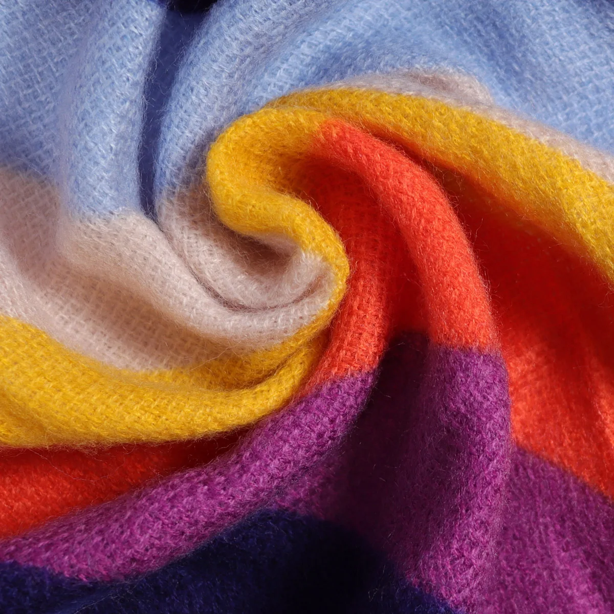 Newest Women Colorful Wool Scarf Warm Acrylic Frayed Scarf 10pcs/lot