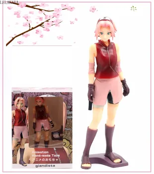 

25cm Japanese Anime Naruto Shippuden Haruno Sakura Standing Ver. PVC Action Figure Collection Model Toys Brinquedos Brand New