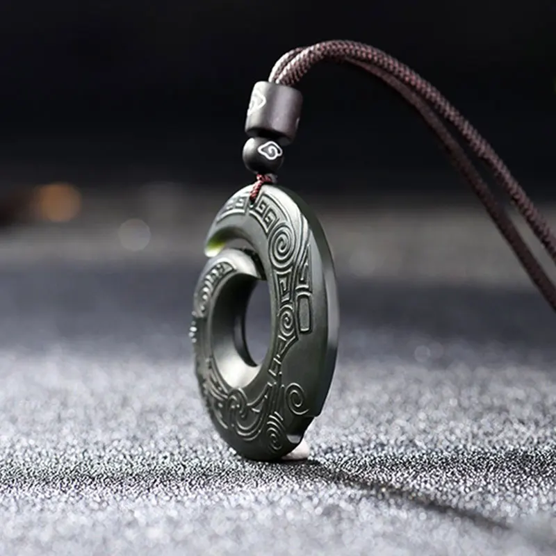 Pendant Necklace Natural Jade Pendant Necklace Hetian Jade Jewelry For Men Gift Buddhist Lucky Necklace Pendant Free Box