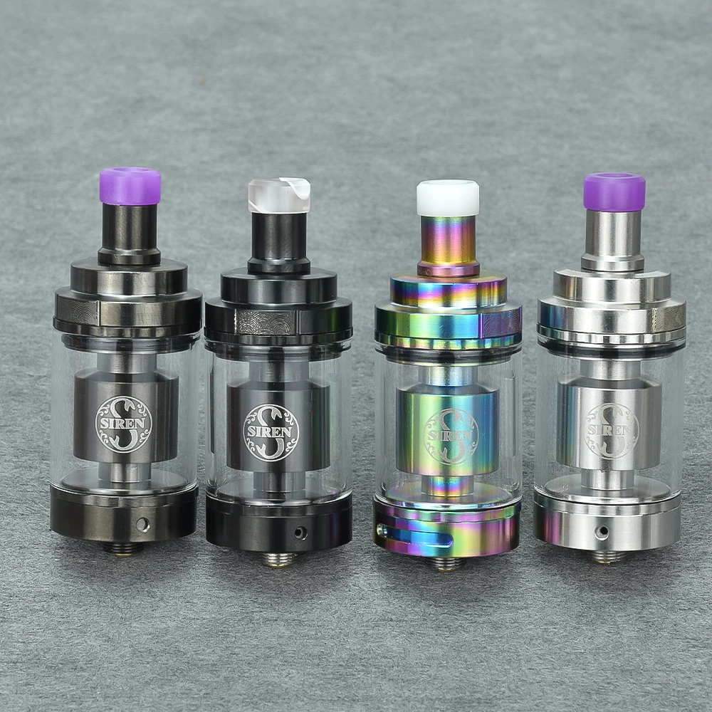 

Siren V2 GTA MTL RTA 22mm/24mm diameter 2ml/4.5ml single coils atomizer Rebuildable Airflow Adjustment vape tank vs Zeus rta