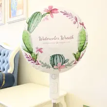 Электрический пылезащищенный вентилятор, чехол, Плетеный, моющийся, с цветочным принтом, чехол, сказочный узор, круглый тканевый чехол, все включено, стиль 1