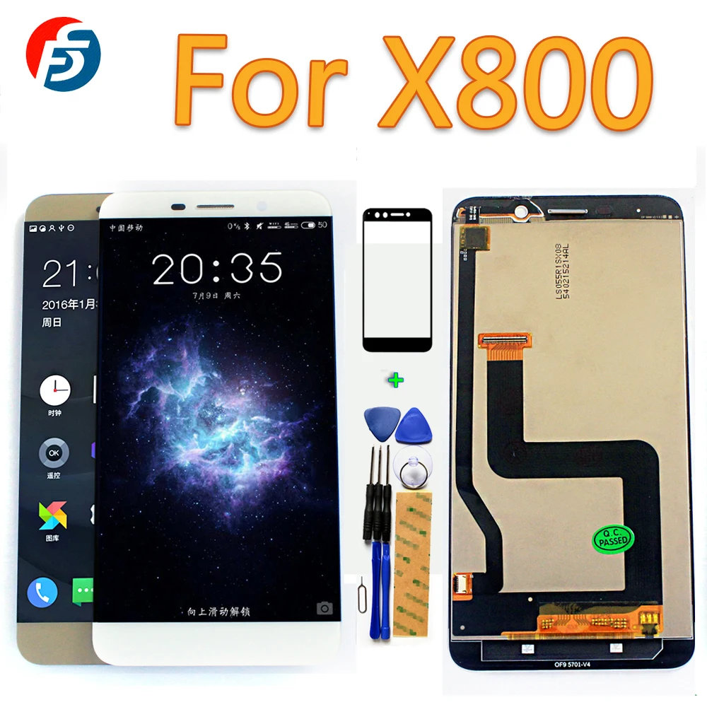 

Fansu LCD Display For Letv One 1 Pro Letv X800 Touch Screen 5.5 inch Digitizer Assembly 2560*1440 Free Tools And Glass film
