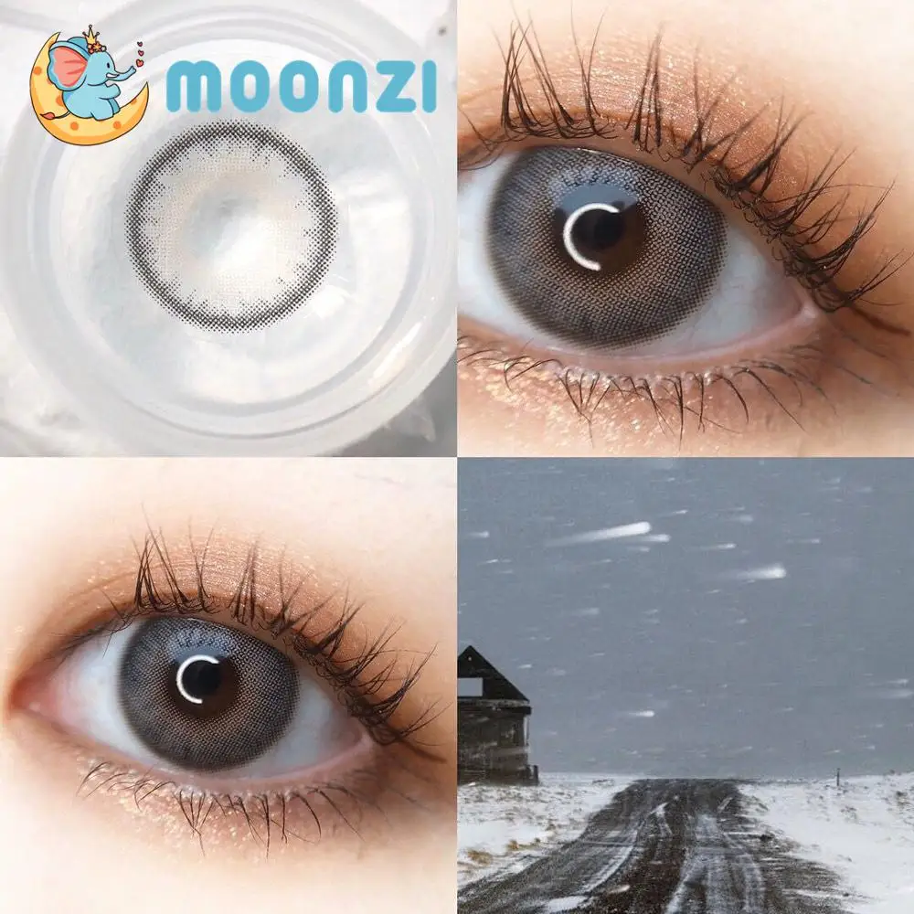 Серые контактные линзы MOONZI Gaia маленькие красивые цветные для глаз ежегодный