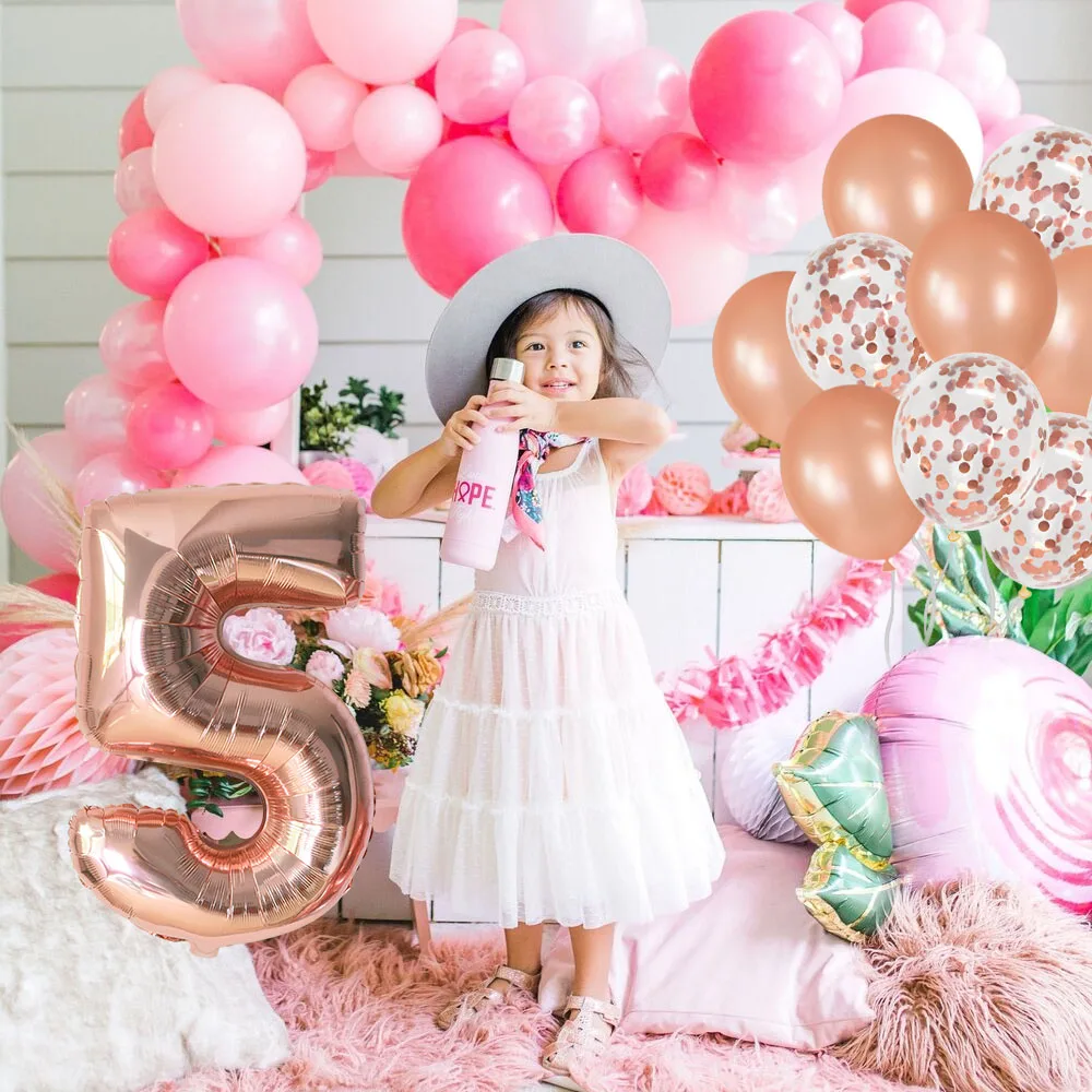 32 inch rose Gold Silver Aluminium Foil Number Balloons wedding Birthday Party Supplies Baby Globos Anniversary