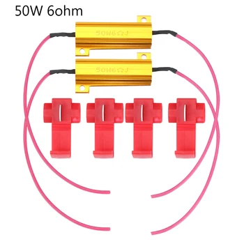 

50W 6 ohm Load Resistor Fix LED Bulb Fast Hyper Flash Turn Signal Blink LED Error Wiring Resistance Car Accessories