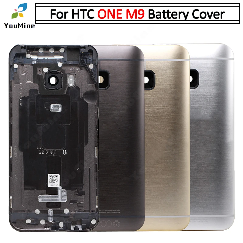Гарантия, металлический чехол на заднюю дверь для htc One M9, задняя крышка для аккумулятора, чехол с кнопкой громкости+ Кнопка питания+ объектив камеры в сборе