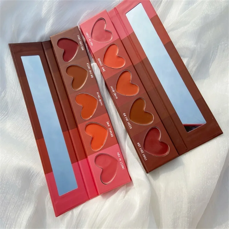 GUICAMI Cream Love Mousse Blush Pan Sunburn Pan Orange Flash Rouge 5