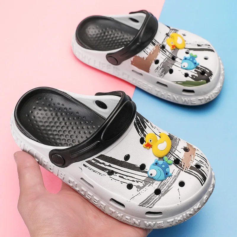 3-18y Kids Mules & Clogs Summer Baby Boys Girls Sandals Flat Heel Parent-child Beach No-Slip Slippers Children Garden Shoes H24,garden clogs shoes,kids sandals,suede clogs