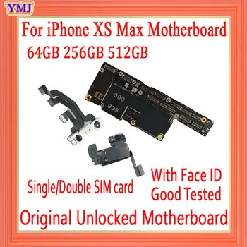

Original unlocked For iphone Xs max Motherboard with/without face ID Plate Single double SIM card for iphone Xs max Logic Board