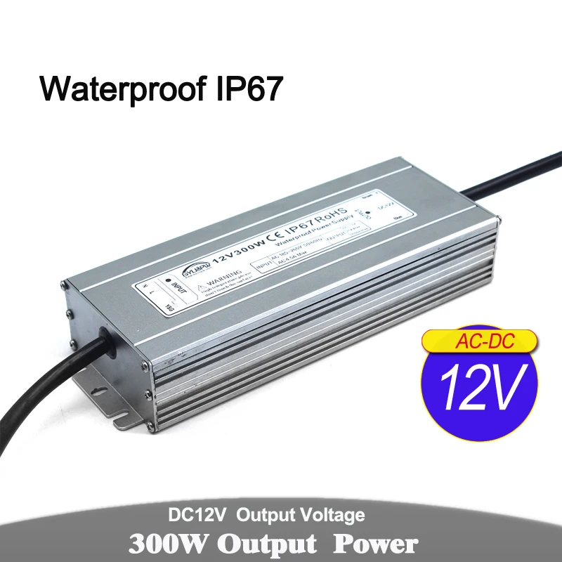 Водонепроницаемый источник питания DC 12V 24V 24W 60W 72W 100W 120W 150W 200W 250W 300W трансформаторы 220V AC к DC12V DC24V наружный SMPS
