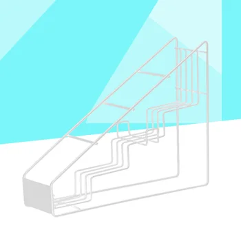 

Stainless Steel Sugar Syrup Shelf Desktop Syrup Display Kitchen Stepped Storage Rack for Coffee Shop Home (White)