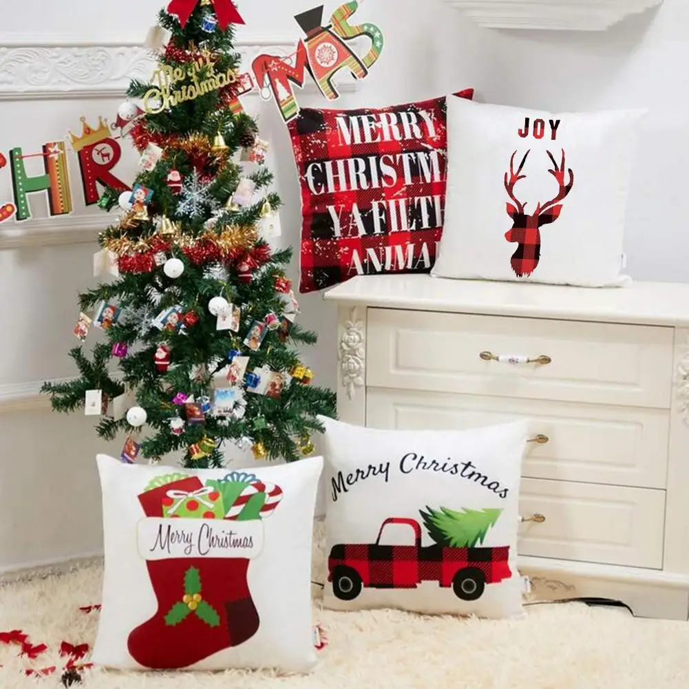 Pillowcases Christmas Sofa Bed Home Decor Pillow Case Cushion Cover Housse de Coussin Cushion Decorative Throw Pillow Cover