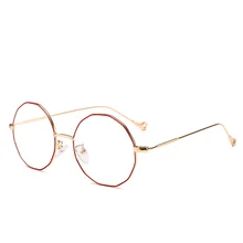 Новинка октября, Модные металлические необычные очки, трендовые, унисекс, круглая оправа, плоские очки для чтения, ретро искусство, без градусов, очки для чтения