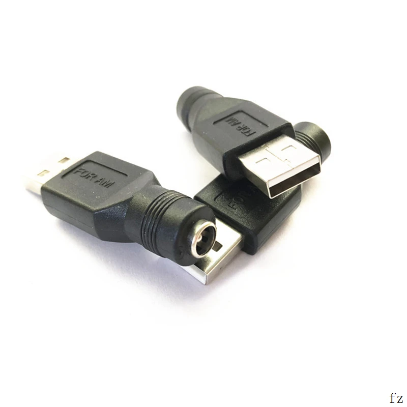 200 шт. DC 5,5*2,1 мм Женский-Мужской USB адаптер совместимый с DC 5,5*2,5 мм Мужской USB адаптер