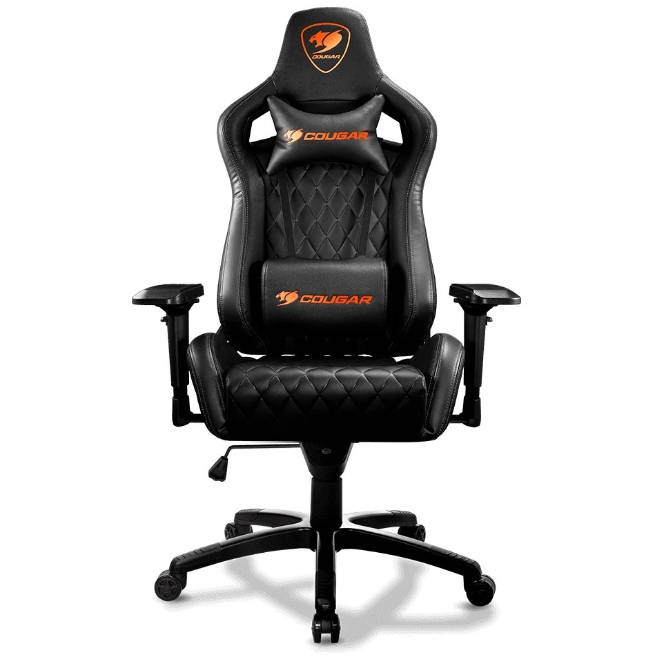 Gaming chair Cougar Armor black computer, up to 120 kg, PU leather, 4D,  180° folding