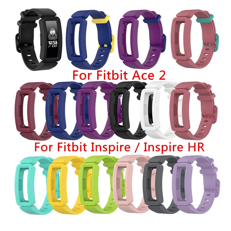 

200pc Silicone Band For Fitbit Ace 2 ACE2 Soft Watch Strap Wrist Band For Fitbit inspire HR Kids Smartwatch Bracelet Accessories