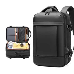 2021 Man Travel Mochila Multifunctional Waterproof 17inch Laptop Business Multi-layer Pockets Bag USB Charging School Backpack
