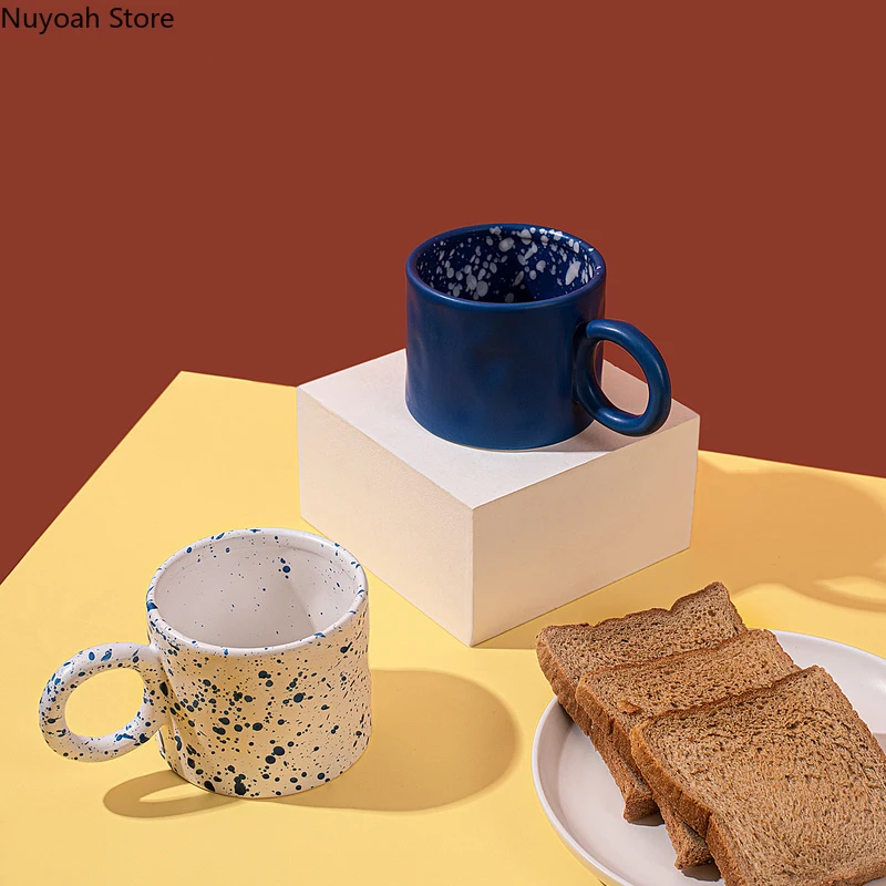 

Nordic 450ml Coffee Cup High-quality Handmade Ceramic Mug Large Capacity Mug Simple Couple Drinking Glass Living Room Decoration