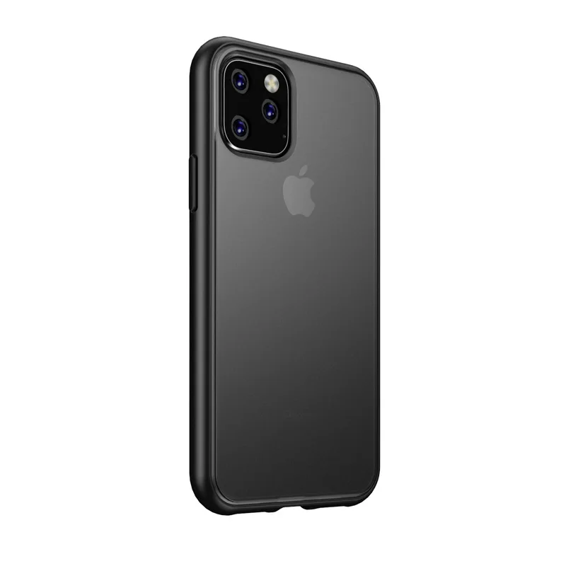 Для iPhone 11 Pro чехол Скраб Жесткий прозрачный PC задняя крышка+ TPU для iPhone 11 Max чехол полное покрытие задняя крышка чехол 6,4 ''funda - Цвет: all black