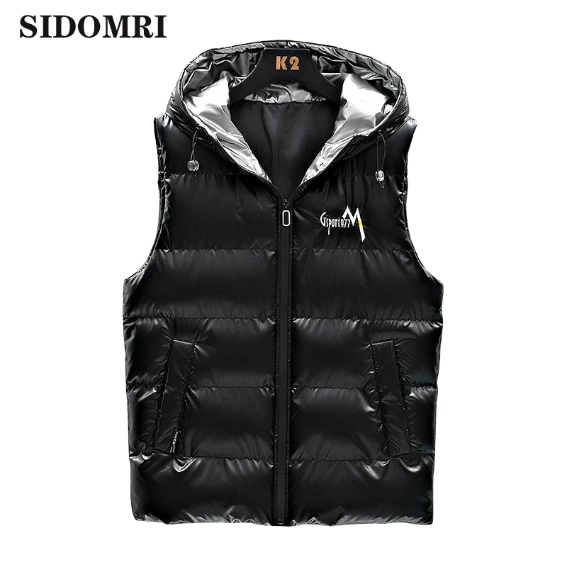 Winter new vest coat thickened tide brand all-match top hooded bright down cotton lovers vest men fashion casual jackets