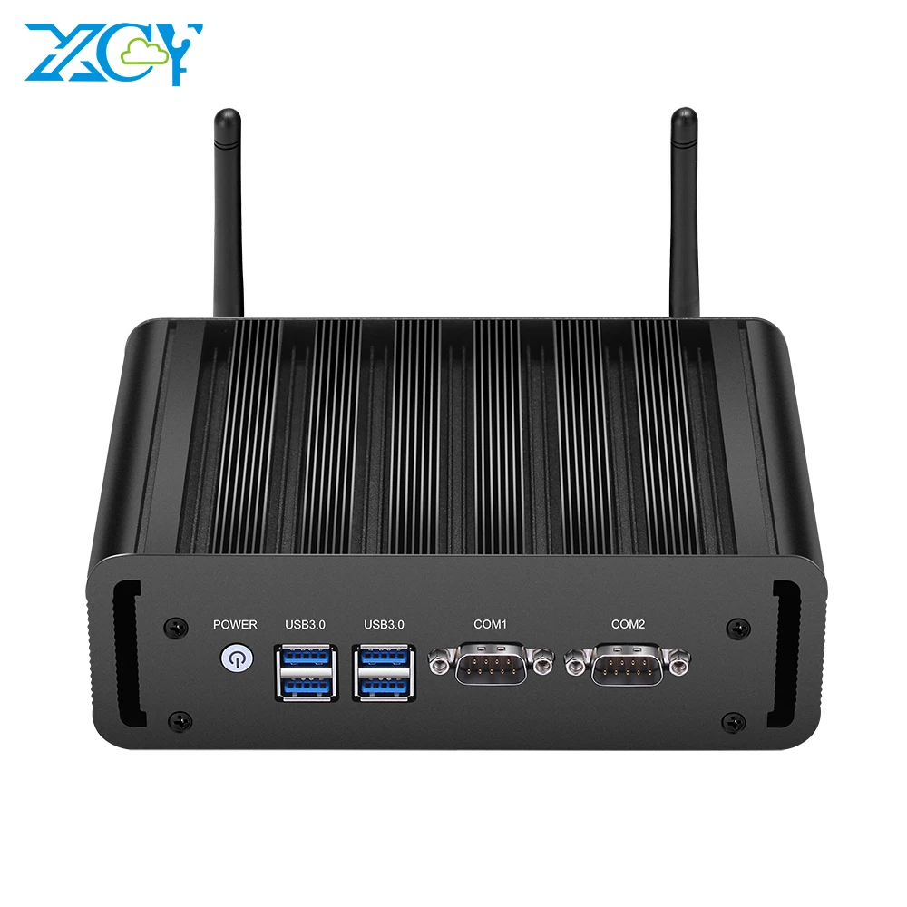 Мини ПК XCY без кулера i7 4500U i5 5200U i3 5005U 2x RS232 двойной Ethernet HDMI VGA 4xUSB3.0 WiFi Поддержка Windows