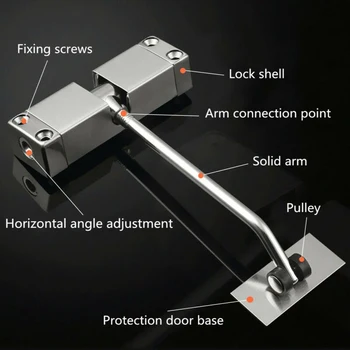

Office Door Closer Home Room Hardware Tool Spring Loaded Stainless Steel Hotel Room Door Use