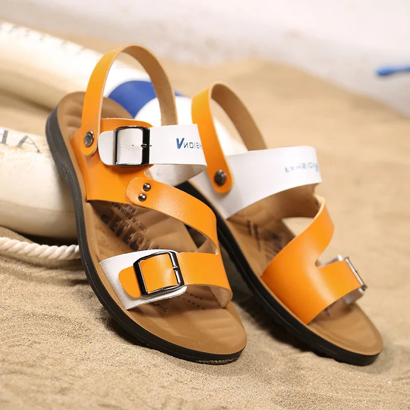 

2019 Summer MEN'S Sandals Casual Sandals Men's Versatile Breathable Anti-slip Dual Purpose Slippers Shoe