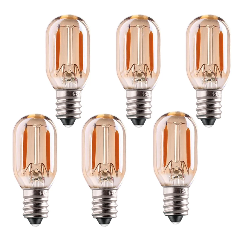 E12 Candelabra Base,10w Incandescent Replacements,Amber Glass Warm White 2200K Night Light Bulbs,10 Pack T22 1W Tubular LED Bulb,Edison LED Filament Pendant Lighting E12 Candelabra Base,10w Incandescent Replacements,Amber Glass Warm White 2200K Night Light Bulbs,10 Pack T22 1W Tubular LED Bulb,Edison LED Filament Pendant Lighting
