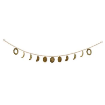 

11Pcs Moon Shining Phase Garland Decoration Chains Boho Gold Wall Hanging Ornaments Suppor