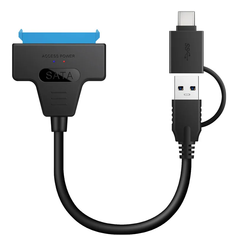 Adaptateur de câble SATA vers USB 3.0 / 2.0 jusqu'à 6 Gbps 7 + 15/22  broches pour supporter un disque dur externe SSD HDD de 2.5 pouces Sata III  SATA 3 - AliExpress