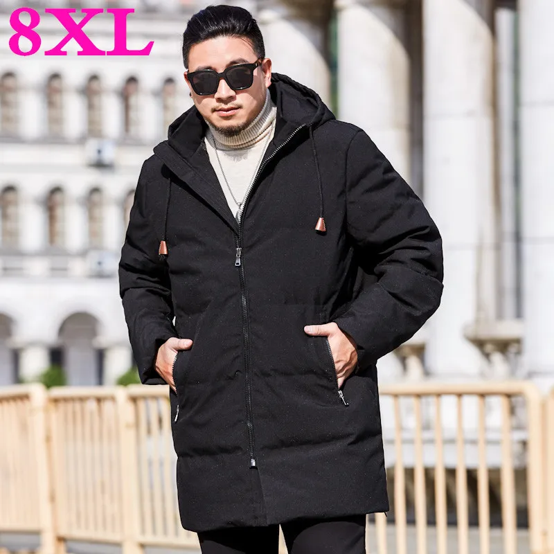 

plus size 8XL 7XL 6XL Down Jacket Men Duck Down Warm Winter Jackets Men Fashion Casual Hooded Thick Warm Windproof Outerwear