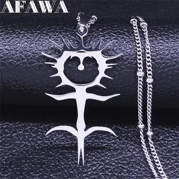 Fashion Ghostemane Stainless Steel Charm Necklaces for Women Silver Color Chain Necklaces Jewelry colgantes mujer N4413S03