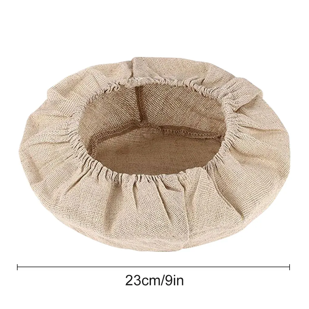 Bread Fermentation Basket Cover Home Bakery Dough Proofing Rated Braided Basket Flax Linen Cotton Cloth