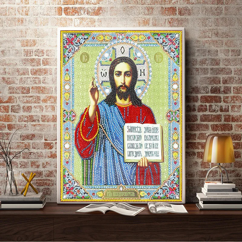 DIY 5D Diamond Painting Icons Diamond Embroidery Mosaic big crystal special stones bead beadwork sale (2)