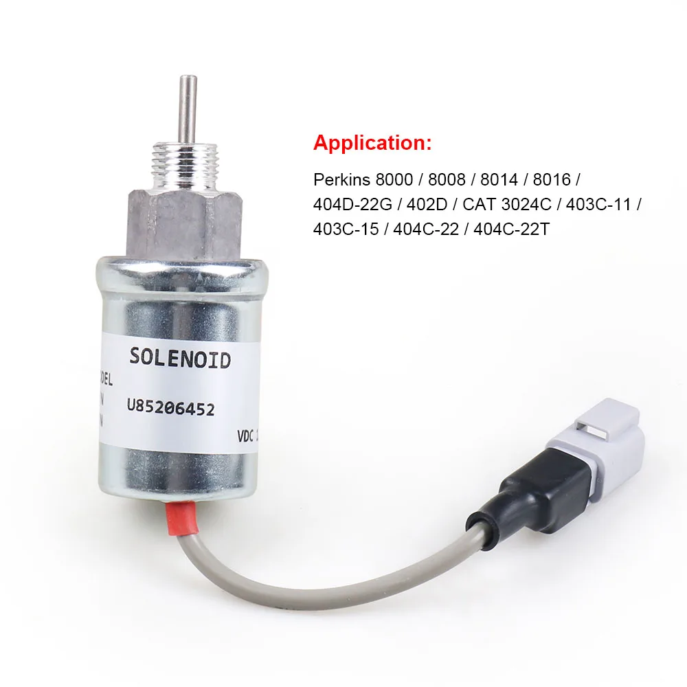 Electrical Shut Solenoid Electrical 12V Shut Off Solenoid for Perkins 402D 403D 404D 404C 403C U85206452