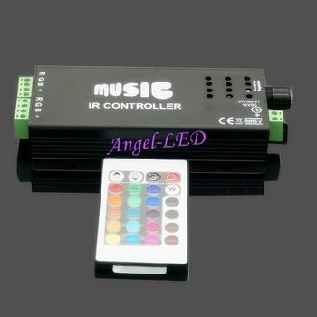 

Free Shipping 1 pcs Best price RGB controller IR remote 24 Keys music controller for 5050 rgb led strip lamp DC12-24V