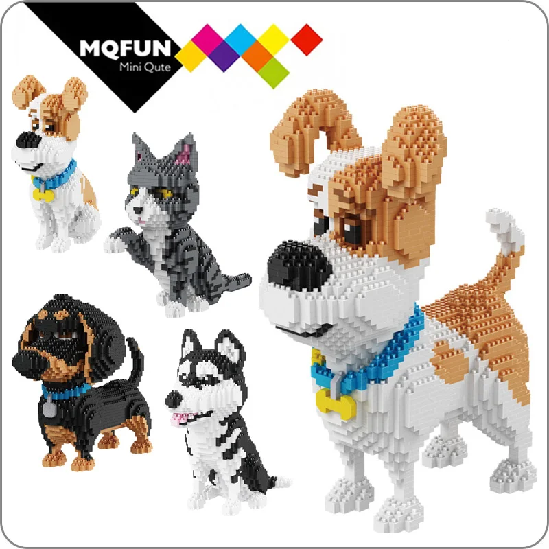 

Balody Cartoon cute animal Cat dog Diamond Mini Blocks Diamond Bricks 3D assembly DIY Mini Building kids Educational Toy