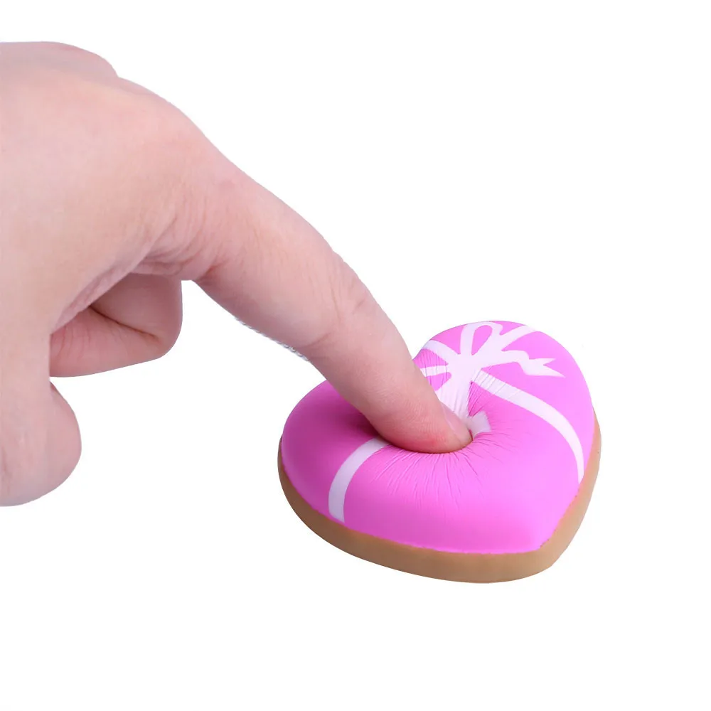 Lovely Heart Shape Slow Rising Fun Key Ring family friendship keychain Birthday Gift Soft Girly Heart pendant #A