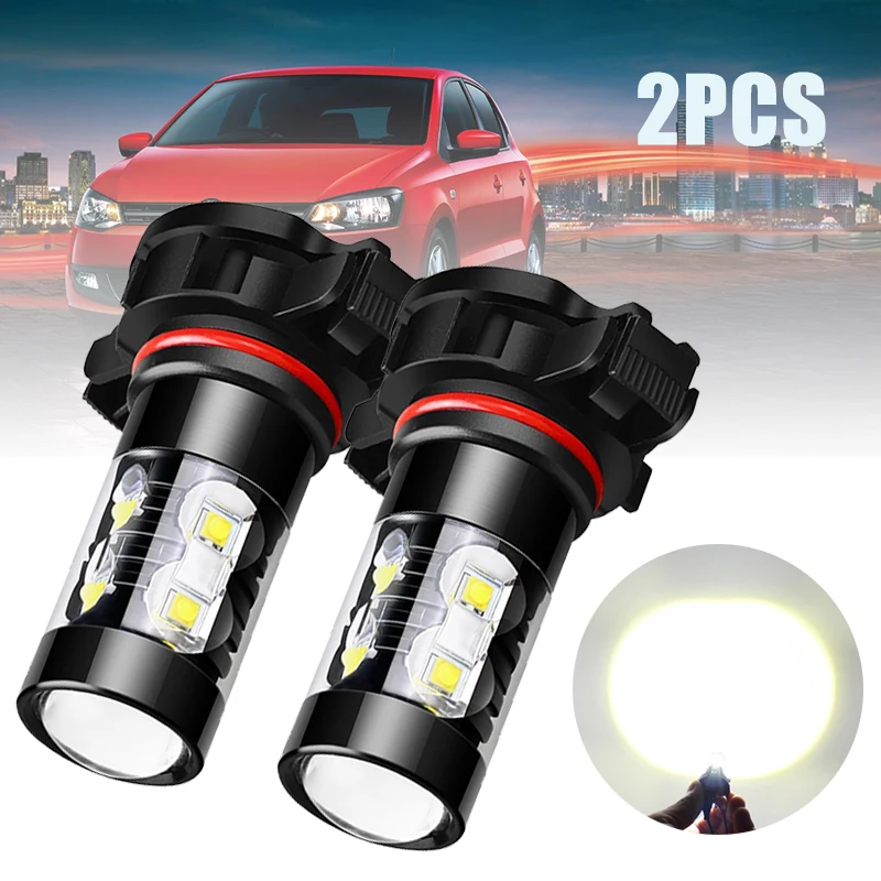 

2x PSX24W 2504 50W Car LED Fog Light DRL Bulb High Power 6000K White