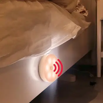 

Led Wireless Infrared Human Motion Sensor Night Light Automatic Stairs Cabinet Lights Lamp Closet Rechargeable Lamp Sensing W6S8