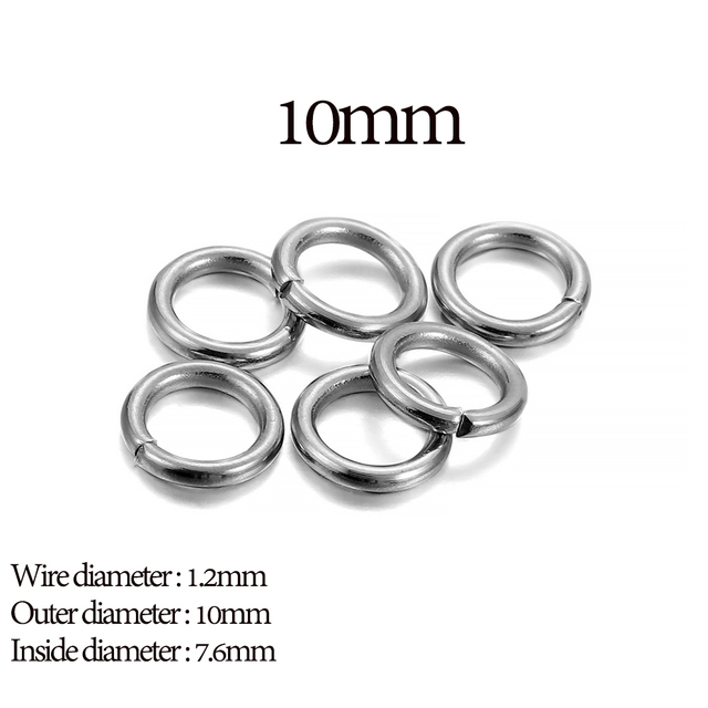 3-15mm Diameter Stainless Steel Open Single Loops Jump Rings Split Ring For Jewelry Making DIY Connector Accessories
