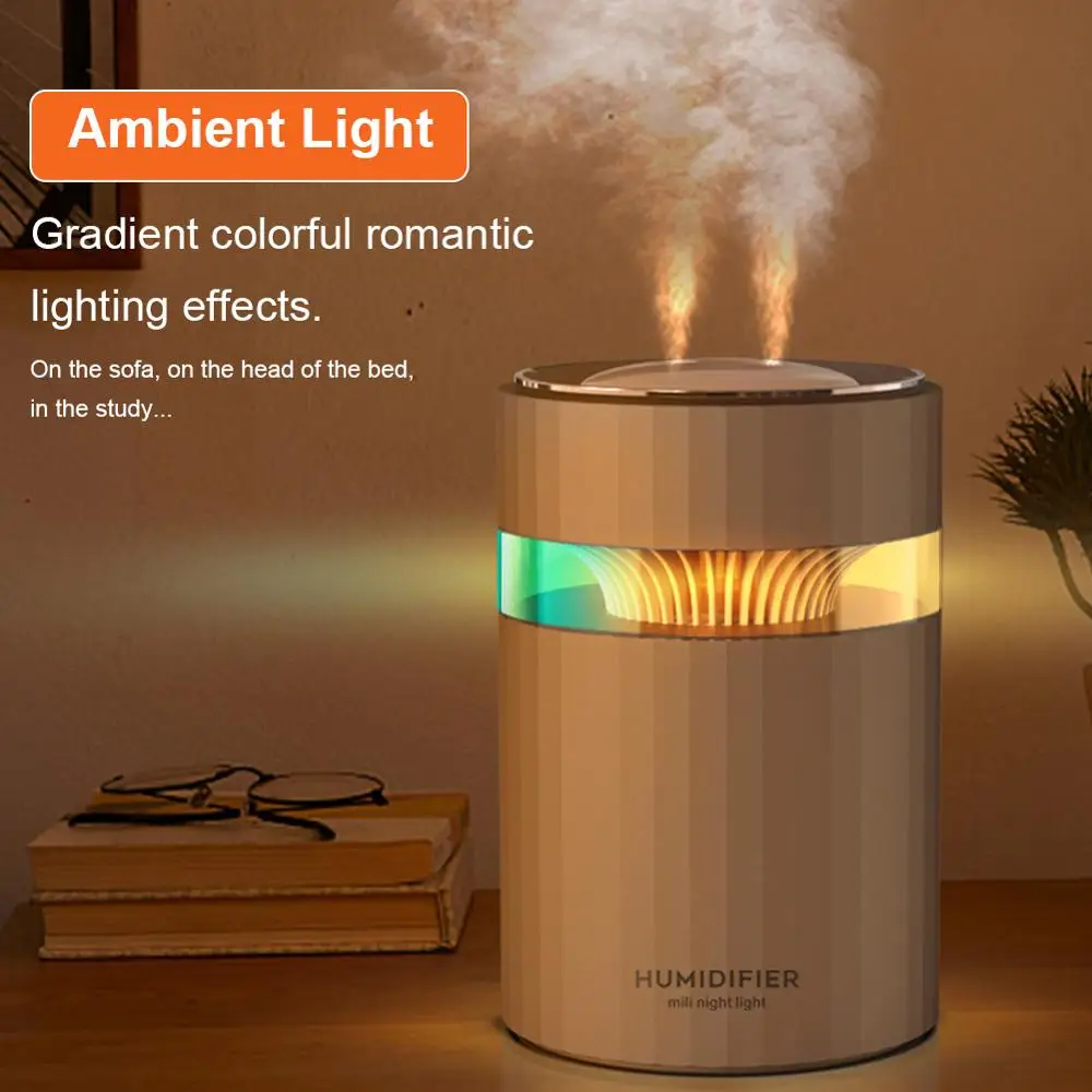 

Small Mist Humidifier with Multicolor LED Night LightUSB Super Quiet Desktop Humidifier for Home Office Baby Bedroom Desk Travel