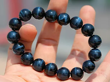 

Natural jewelry colorless Eagle Eye Stone Bracelet Blue Tiger Eye Bracelet strength submarine wheel