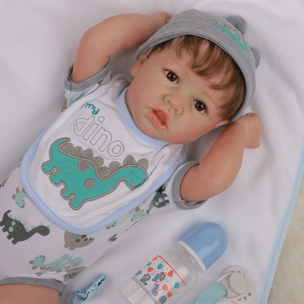 2" 50 см Bebe кукла для малышей, силиконовая кукла для новорожденного, полностью мягкая виниловая кукла, стиль, фигурка для ребенка, подарок на день рождения