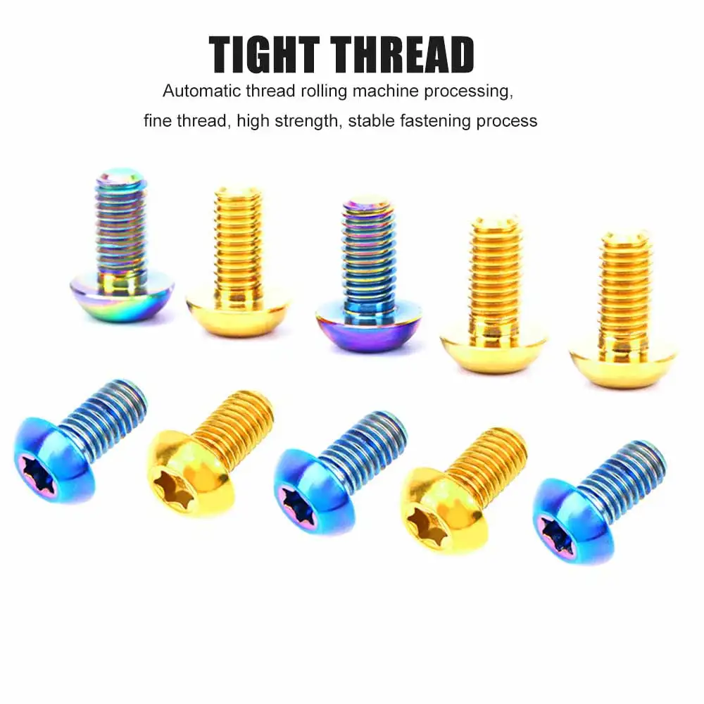   ũ 극ũ  12PCS M5 * 10MM  Ʈ TC4 ƼŸ  MTB  ʰ淮 극ũ ũ Ŭ ׼