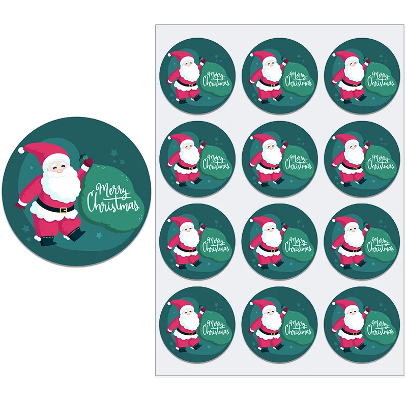 thumbnail image 1 of Pegatinas de sellado con temática navideña de Papá Noel, regalos de bricolaje para fiestas de Navidad y Año Nuevo, decoración enviada, paquete multifunción, etiqueta linda, 1 of 5