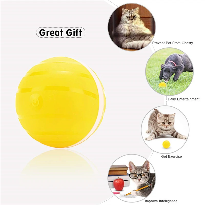 

Interactive Activated Pet Jump Ball USB Electric Dog Toy Magic Ball LED Rolling Flash Balls Cat Pet Doggy Kids Toy Waterproof